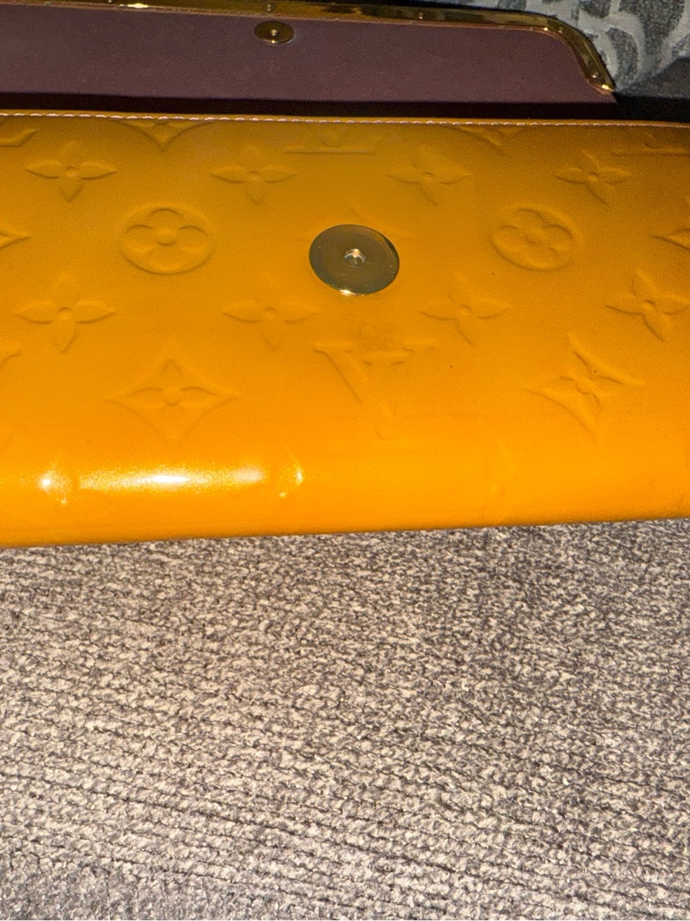 Louis Vuitton Rossmore Clutch Bag Shoulder Tan Monogram Vernis - Picture 12 of 16